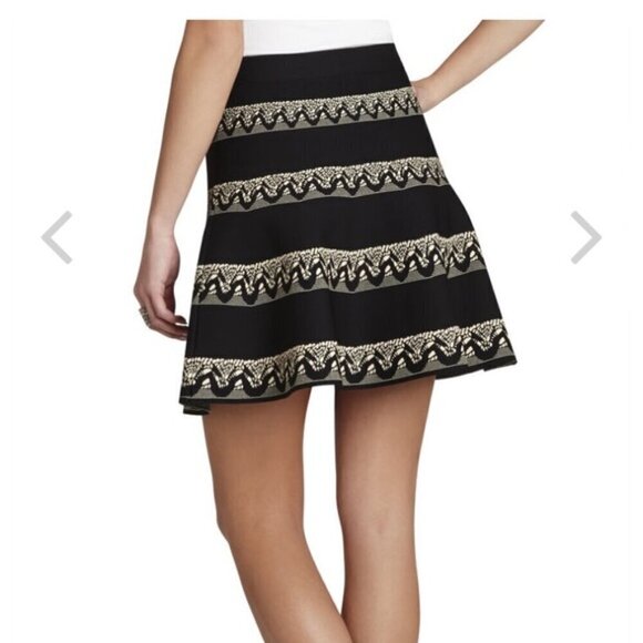 Bcbgmaxazria Jania Skirt Jaquard Small - Picture 3 of 8